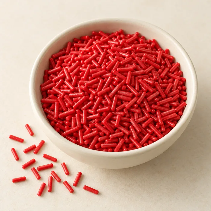 Rod sprinkles — Red